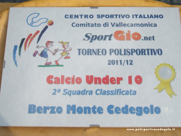 2012 27 Maggio U10 BerzoMonte Cedegolo 2 Class